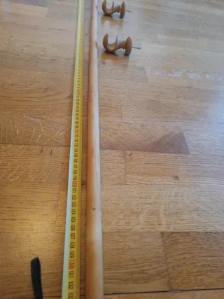 Barra cortina madera