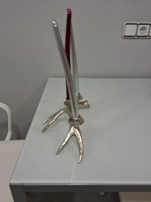 Candelabro Antler Metal Plata