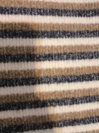 Jersey rayas marrón, gris y blanco Talla S