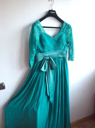 Vestido de fiesta Pronovias verde agua