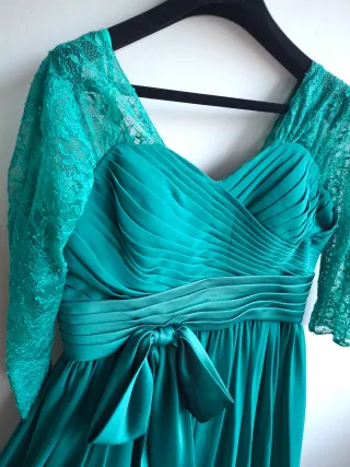 Vestido de fiesta Pronovias verde agua