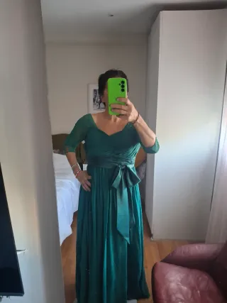 Vestido de fiesta Pronovias verde agua