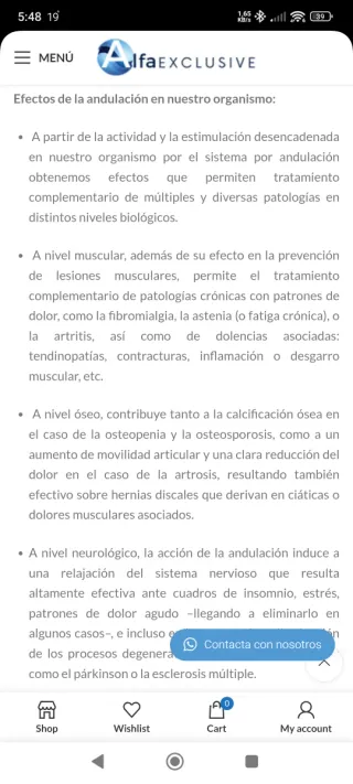 Camilla de andulación HHP NaturEnergy