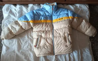 Abrigo Anorak Unisex Beige y Azul