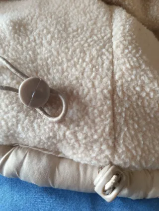 Abrigo Anorak Unisex Beige y Azul