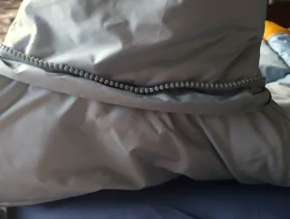 Abrigo Anorak Unisex Beige y Azul