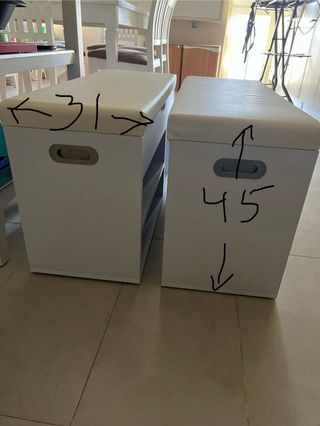 2 Muebles Auxiliares Blancos