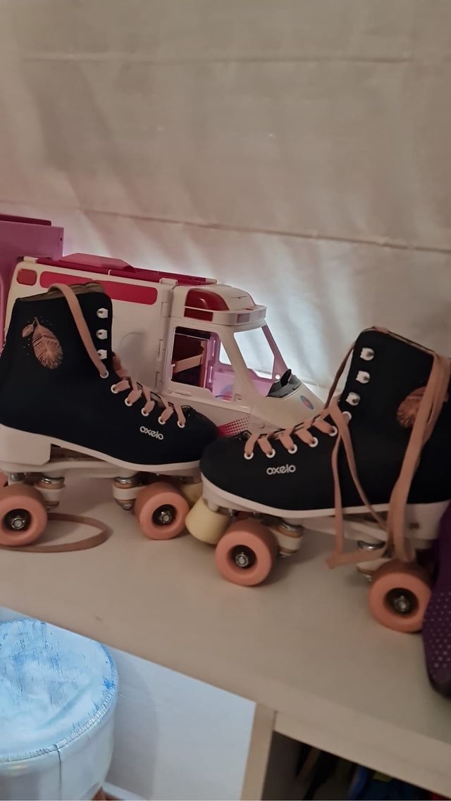 Patines Oxelo Talla 34 Negro/Rosa