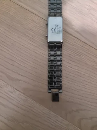 Braccialetto digitale LED rosso/argento