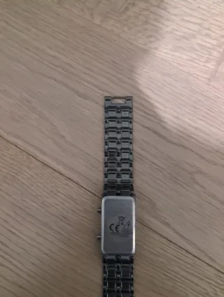 Braccialetto digitale LED rosso/argento