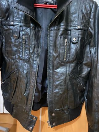 Cazadora Piel LAURA VITA Negra