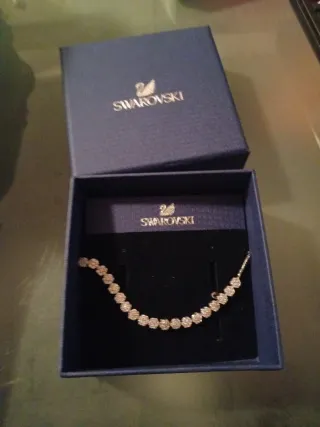 Pulsera Swarovski Dorada y Plateada