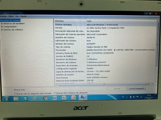 Acer Aspire One Blanco/Turquesa