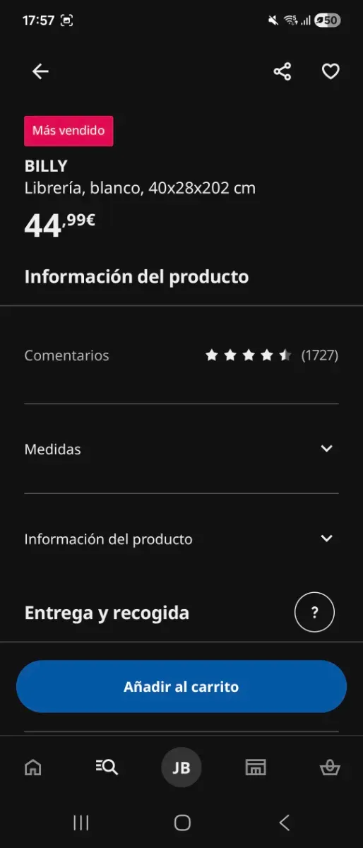 Estantería Billy Ikea Blanca Montada