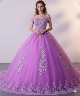 Vestido de Quinceañera Morado