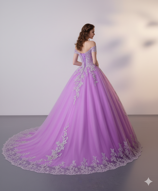 Vestido de Quinceañera Morado