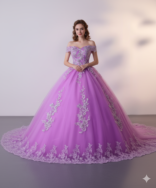 Vestido de Quinceañera Morado