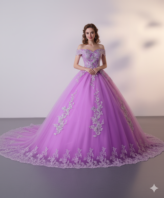 Vestido de Quinceañera Morado