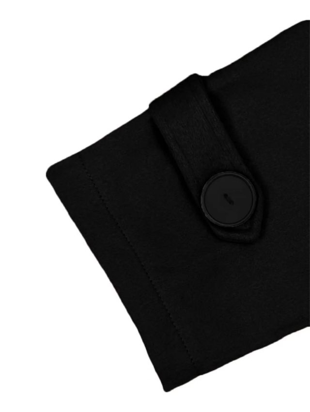 Abrigo largo negro de solapas