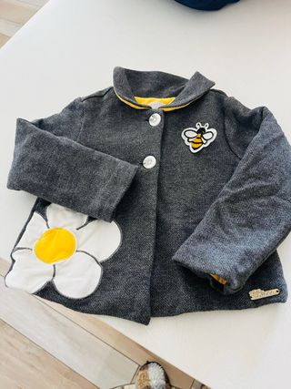 Giacca bambina con ape e fiore