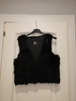 Gilet pelliccia nero