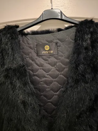 Gilet pelliccia nero