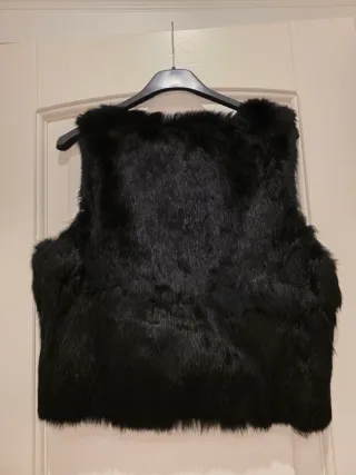 Gilet pelliccia nero