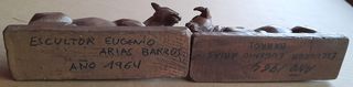 Figuras madera artesanas: Buey y Mula 1964