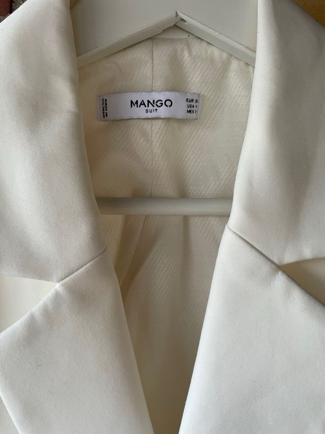 Americana Mango blanca mujer