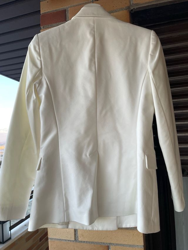 Americana Mango blanca mujer