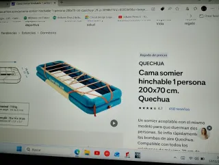 Cama hinchable Quechua 1 persona