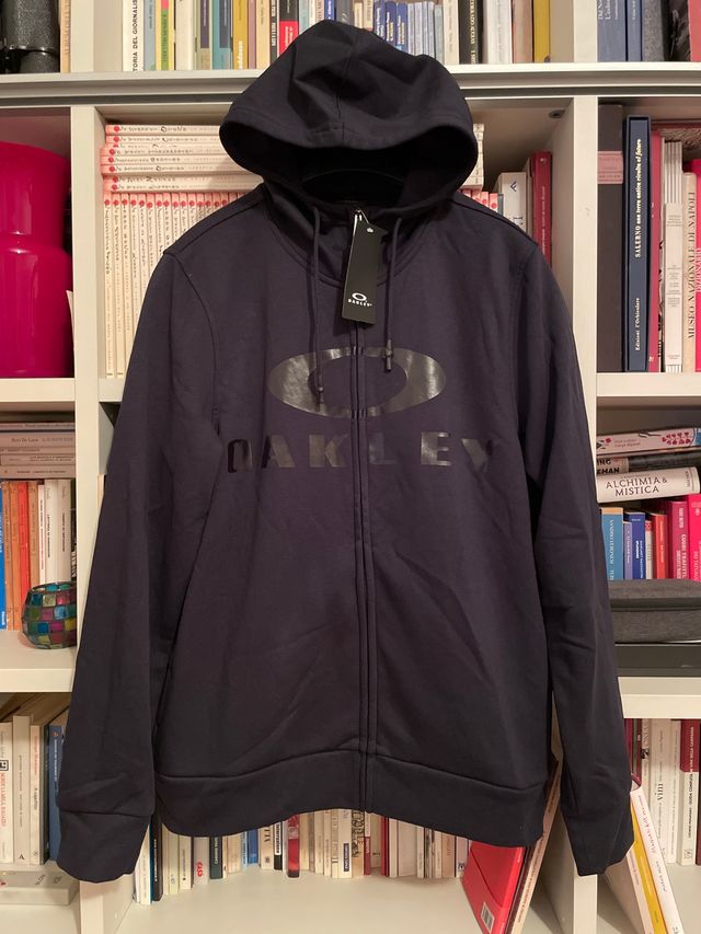 Felpa Oakley con zip e logo taglia XL gorp acg