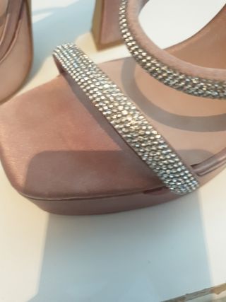 Sandalias TULIPANO fiesta doradas/rosas