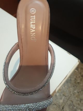 Sandalias TULIPANO fiesta doradas/rosas