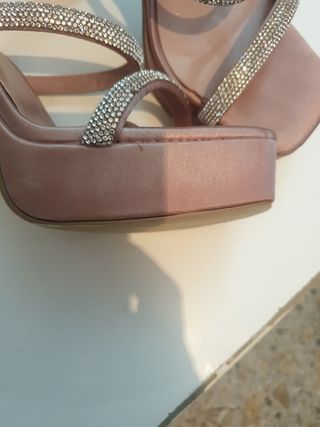 Sandalias TULIPANO fiesta doradas/rosas