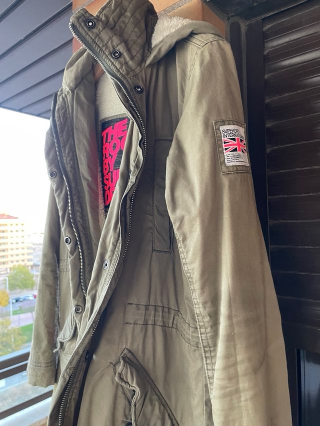Abrigo Superdry Verde Militar Mujer