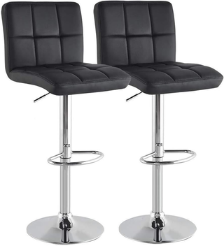 Set 2 Sgabelli Alto da Bar Cucina Seduta e Schiena
