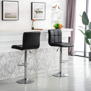 Set 2 Sgabelli Alto da Bar Cucina Seduta e Schiena