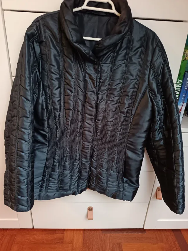 Parka señora gris azulado