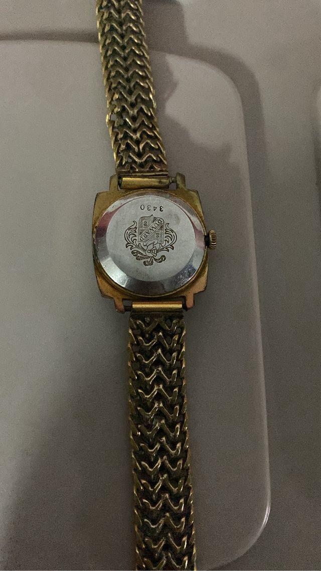 Orologio Duward automatico con catena in oro, cassa placcata