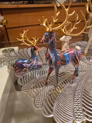 Pareja Ciervos Elegantes Decorativos