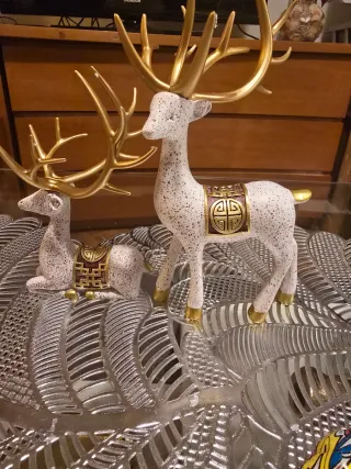 Pareja Ciervos Elegantes Decorativos