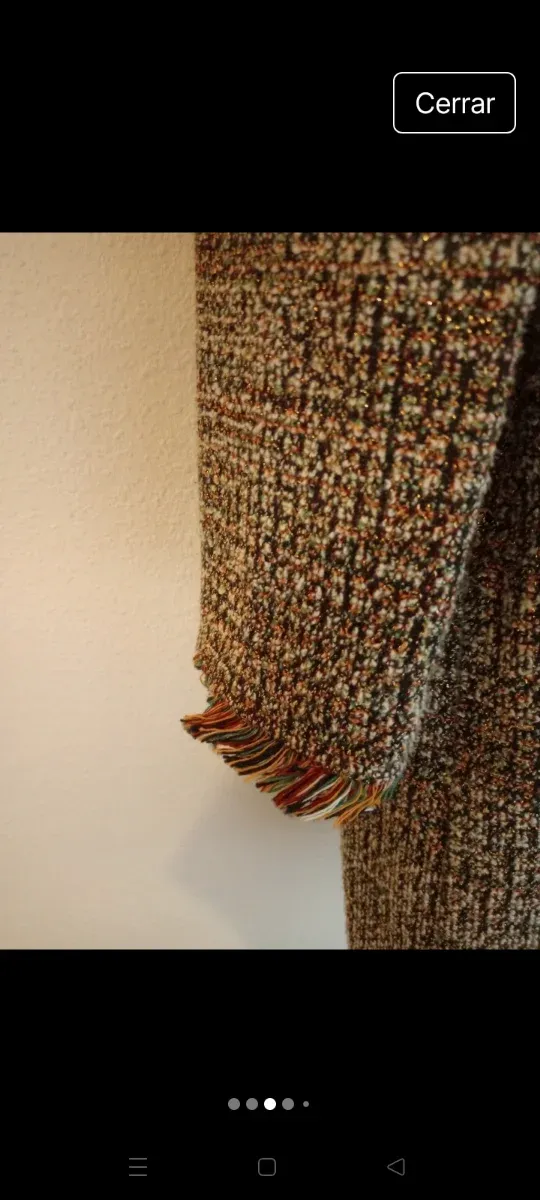 Abrigo Zara punto tres cuartos flecos