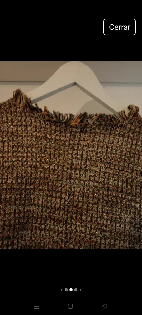 Abrigo Zara punto tres cuartos flecos