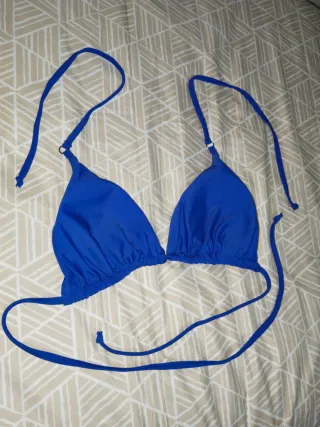 Top Bikini Azul Elástico