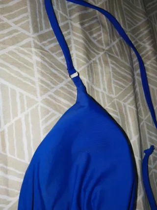 Top Bikini Azul Elástico