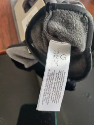 Guantes de mujer grises de algodón