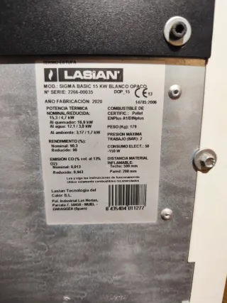 Caldera Pellets LASIAN SIGMA BASIC 15KW