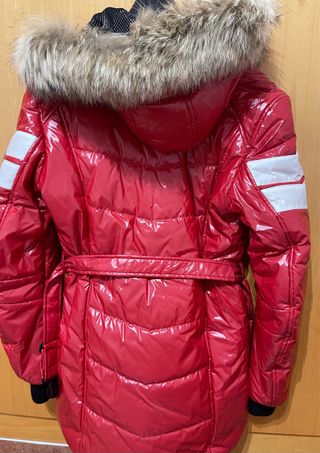Parka Invierno Roja y Blanca