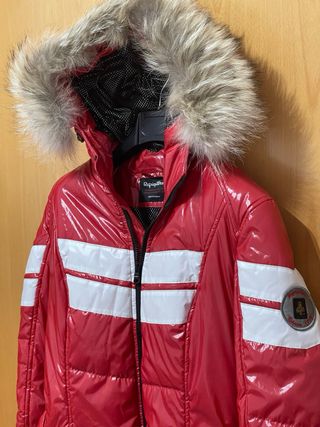 Parka Invierno Roja y Blanca